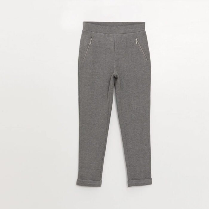 Basic Women's Elastic Waist Straight Sweatpants